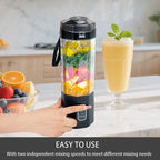 Portable USB Rechargeable Blender 700ml Personal Smoothie Maker with 6 Stainless Steel Blades