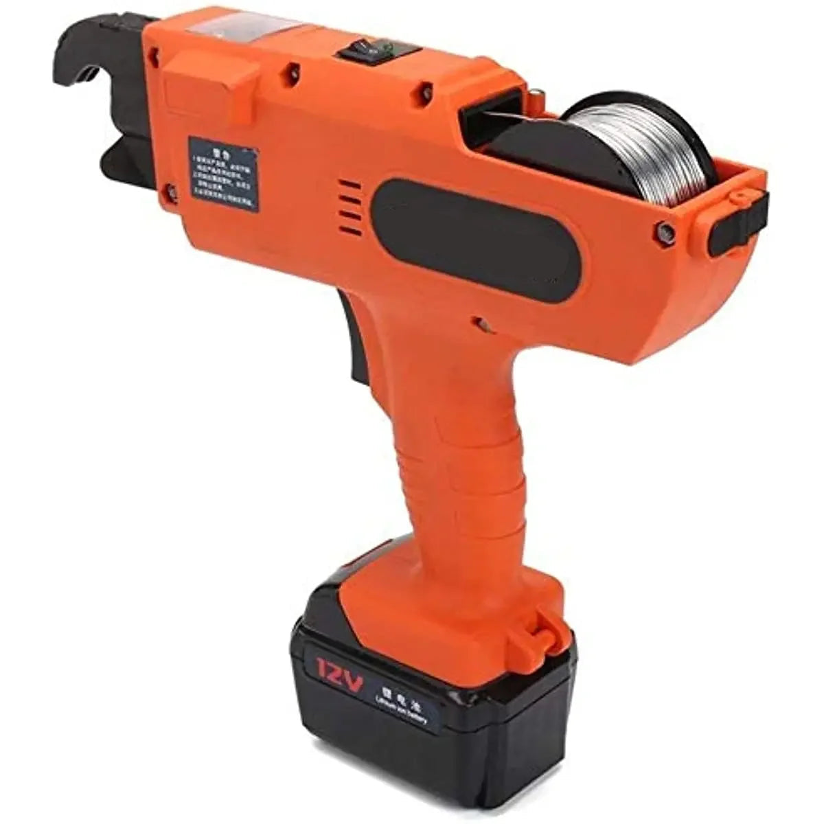 Cordless Rebar Tying Machine 12V 4500mAh Automatic Binding Tool for 6-25mm Steel Bar Fastening