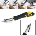 Heavy Duty Manual Staple Gun Kit with 800 Staples and Staple Remover for Carpentry DIY and Home Repairs