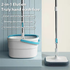Automatic 360° Spin Mop for Floors with Stainless Tray, Telescopic Handle