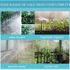 Universal 20M Automatic Irrigation Sprinkler Kit, Rotating Copper Nozzle for Garden & Balcony Watering