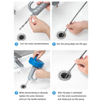 13m Drain Cleaning Auger Tool Drill-Compatible Flexible Pipe Dredger for Kitchen & Bathroom