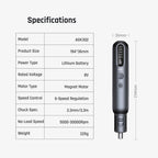 Cordless Mini Rotary Grinder Tool 8V 6-Speed USB Rechargeable with 52 Accessories