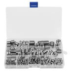 Threaded Insert Repair Kit 200 Piece Stainless Steel Thread Repair Set M3-M12 for Metalworking