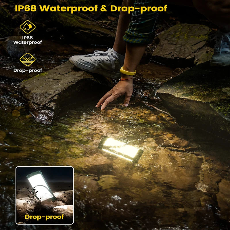 Rechargeable LED Camping Lantern with 106 LEDs, Power Bank, Waterproof Portable Outdoor Light