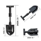 Compact Foldable Camping Shovel Adjustable Length Outdoor Garden Tool