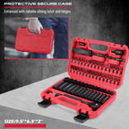 64 Piece 1/4" Drive Socket Wrench & Bit Set with Deep and Shallow Sockets Cr-V Steel Tool Kit