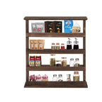 Wall Mounted Wooden Kitchen Shelf 4 Tier Spice Rack Storage Organizer Floating Wall Shelf