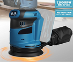 Cordless Brushless Random Orbital Sander 125mm 18V Variable Speed for 18V Lithium Battery Skin Only