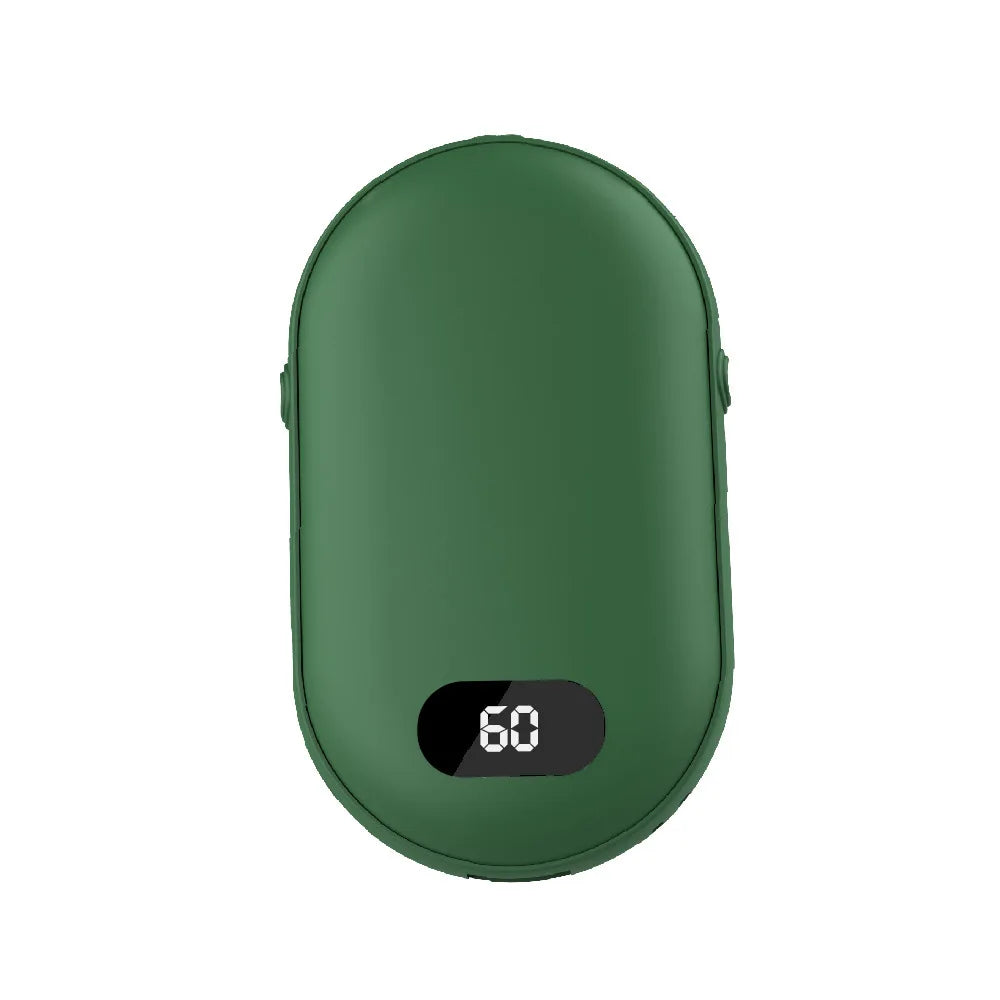 2-in-1 USB Rechargeable Hand Warmer and Portable Power Bank Compact Pocket Warmer for Outdoor Use
