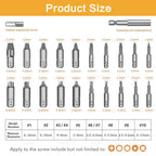 Broken Screw Extractor Set High-Speed Steel Damaged Bolt Remover 20-Piece Drill Bit Kit