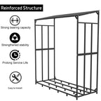 Outdoor Metal Firewood Storage Rack with Top Cover Heavy Duty Log Holder Stand