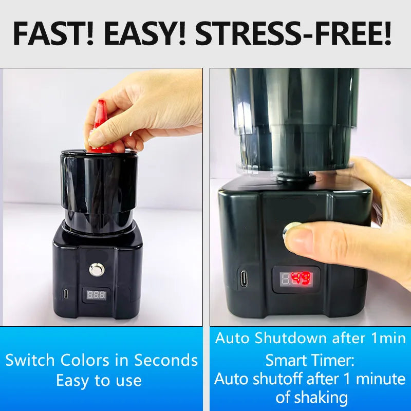 Cordless Automatic Paint Shaker for Model Paints and Ink Portable Hands-Free Mixing Machine with Auto Shut Off