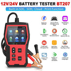 Digital Car Battery Tester 12V 24V with LCD Screen Automotive Battery Diagnostic Tool