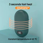 2-in-1 USB Rechargeable Hand Warmer and Portable Power Bank Compact Pocket Warmer for Outdoor Use
