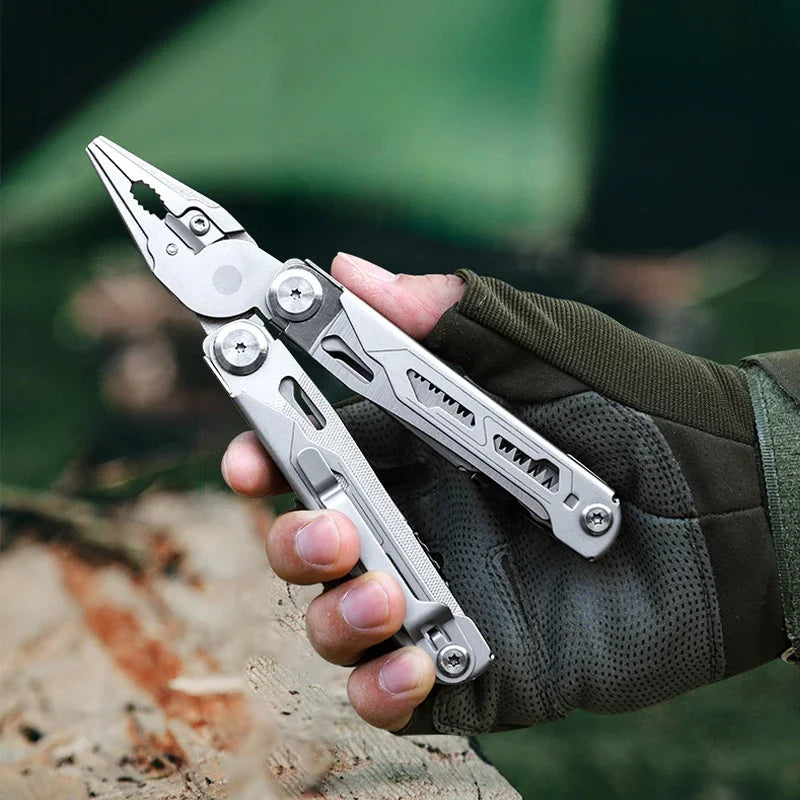 Heavy Duty Folding Multi Tool Pliers with Knife and Cutter Portable Outdoor Utility Tool