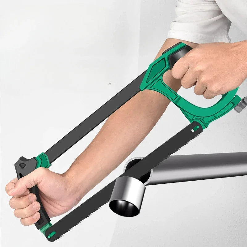 Heavy Duty Adjustable Hacksaw Frame Handle for 300mm 400mm 460mm Blades Workshop and DIY Hand Tool