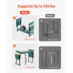 Heavy Duty Foldable Garden Kneeler and Seat with EVA Foam Pad and 2 Tool Pouches for Gardening