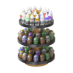 Rotatable Paint Bottle Organizer with Spinning Rack and Desktop Storage Holder