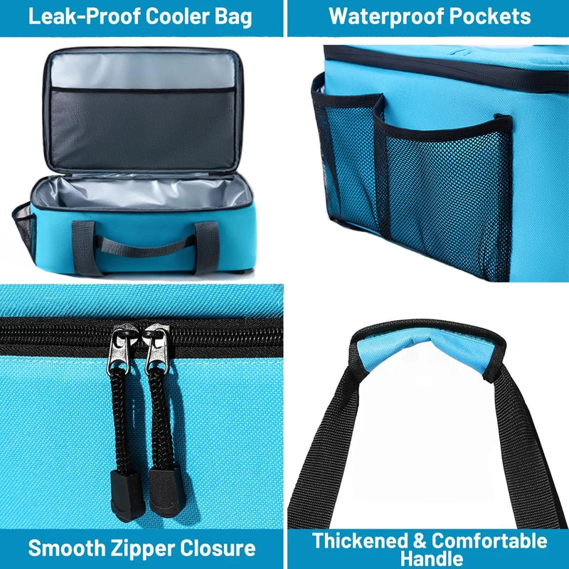 Waterproof Paddle Board Cooler Bag with Carry Handles and Attachment Straps for Kayaking