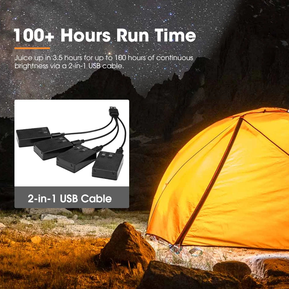 Portable Waterproof LED Camping Lantern Rechargeable Outdoor Work Light for Camping and Hiking