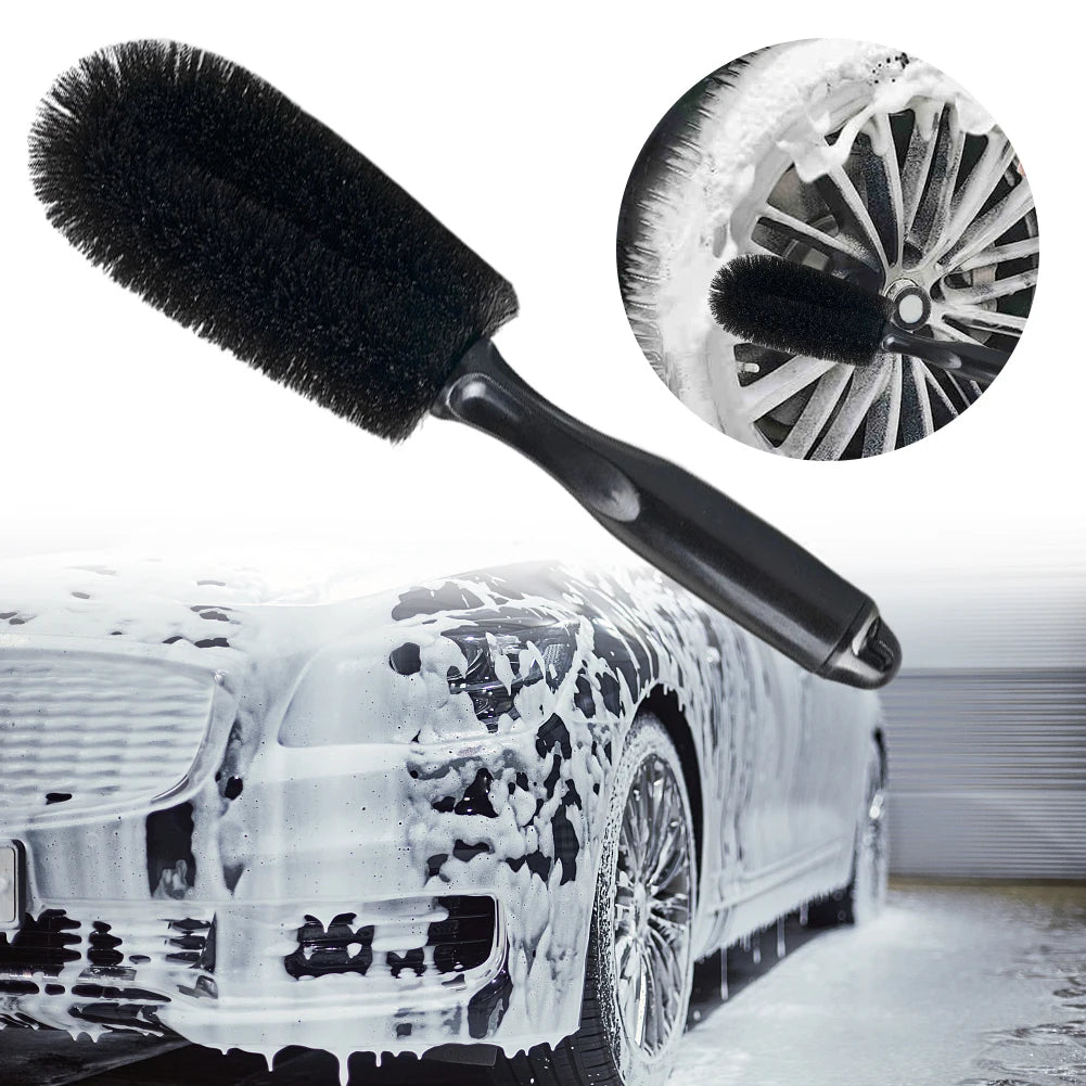 Car Wheel Rim Hub Cleaning Brush Soft Bristle Tire Detail Brush Tire Cleaning Brushes Tools Auto Detailing Washing Tools