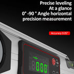Digital Angle Finder Protractor with Magnetic Base and LED Display 0–90° Level Ruler