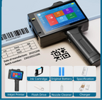 Portable Handheld Inkjet Printer 25.4mm Date Batch Code QR Label Printer with 5 Inch Touch Screen