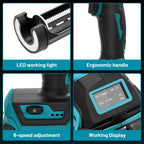 Cordless Electric Caulking Gun 6-Speed 300ml Sealant Cartridge Dispenser with LED Light
