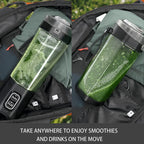 Portable USB Rechargeable Blender 700ml Personal Smoothie Maker with 6 Stainless Steel Blades
