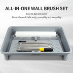 All-in-One Paint Roller Set with Tray Extension Handle and High Absorption Fiber Roller Brush