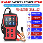 Digital Car Battery Tester 12V 24V with LCD Screen Automotive Battery Diagnostic Tool