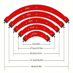 5 Piece Radius Corner Jig Set Aluminium Alloy Woodworking Templates for Router Corner Shaping