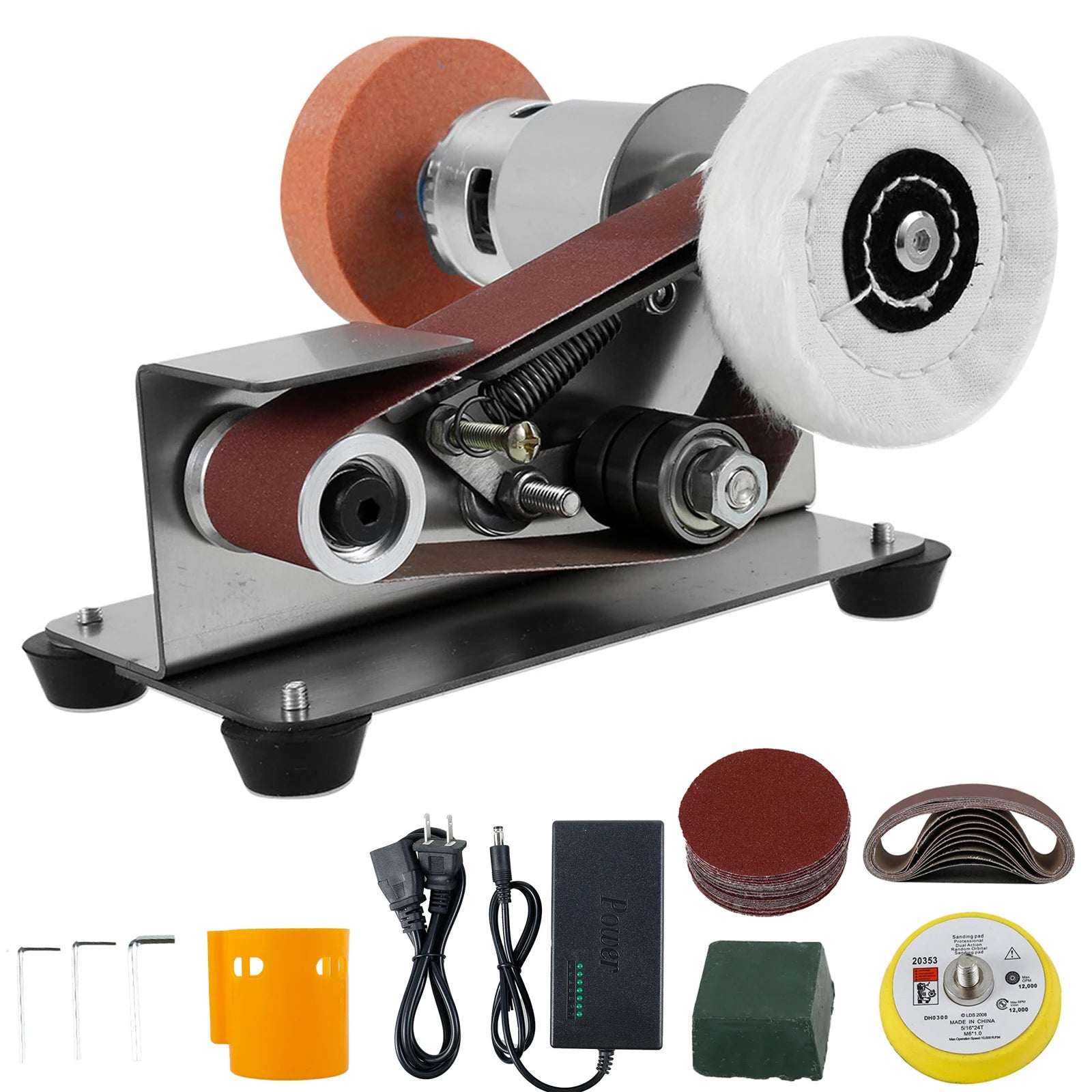 Adjustable Mini Belt Sander Grinder Electric Multifunction Tool Sharpener Polisher