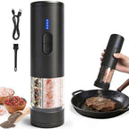Rechargeable Electric Salt and Pepper Grinder with Adjustable Coarseness and Large Capacity