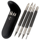 4-Piece Spring Loaded Nail Punch and Hinge Pin Removal Tool Set for Woodworking and Door Hinge Repair