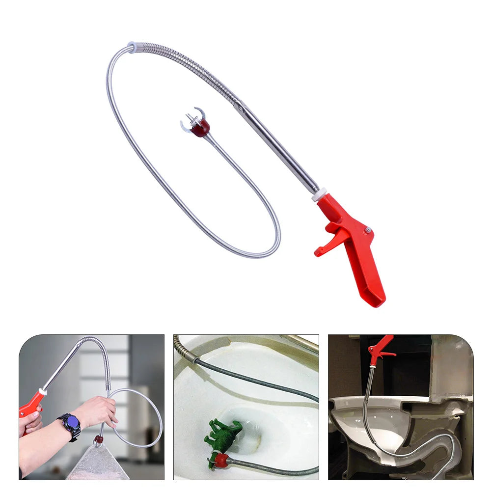 130cm Flexible Drain Auger Grabber Tool for Hair and Debris Removal