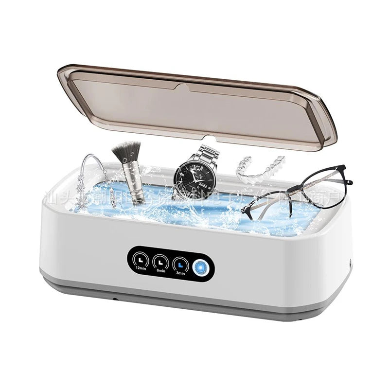 Portable Ultrasonic Cleaner 650ml 18W High Frequency Cleaning Machine for Glasses and Jewelry