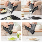 Portable Electric Cheese Grater Salad Maker 40W with 4 Stainless Steel Blades Vegetable Slicer