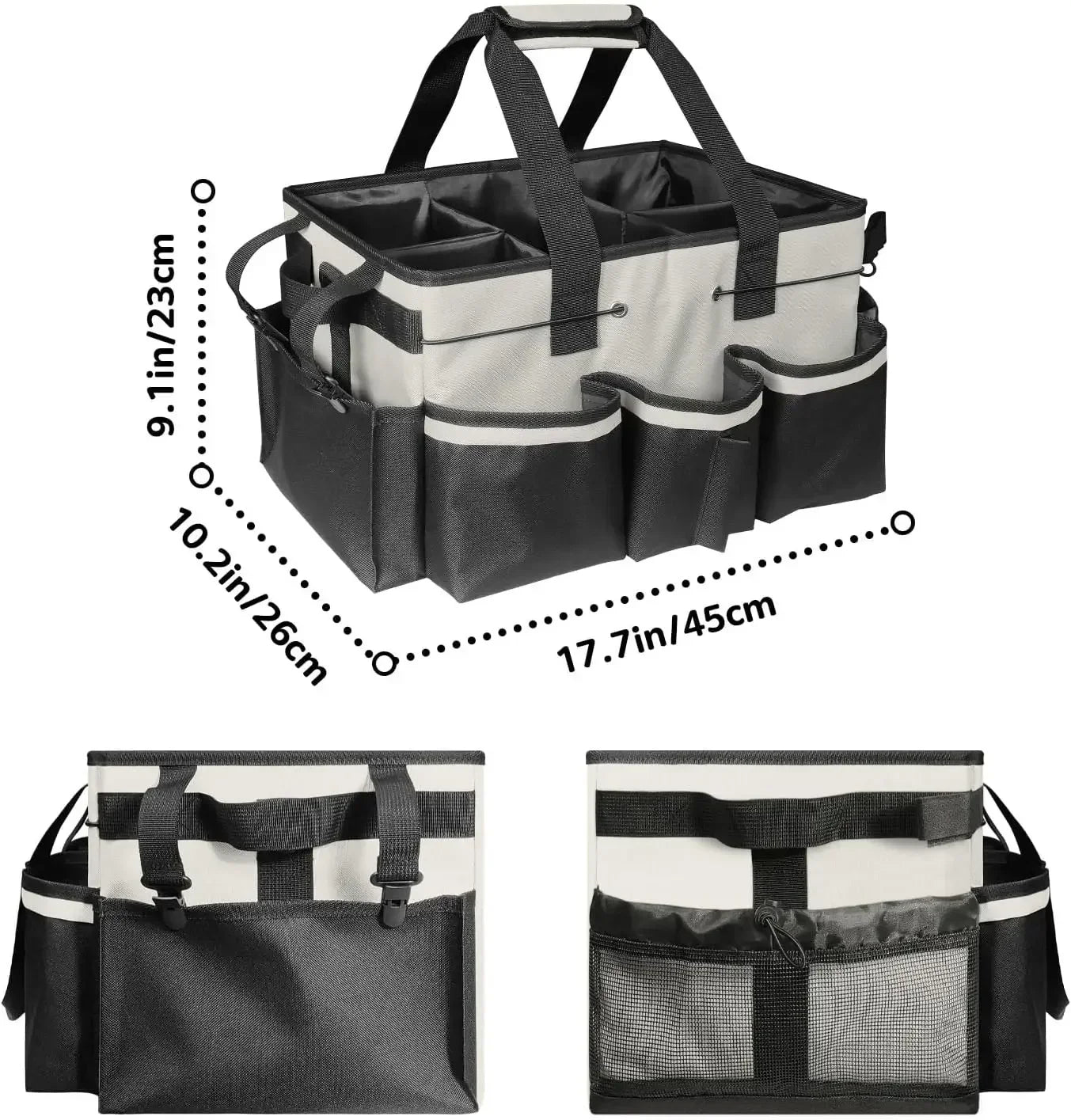 Portable Multifunction Cleaning Tool Bag with Handle Waterproof Oxford Cloth Storage Organizer