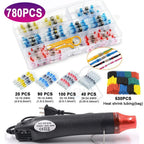 Heat Shrink Wire Connector Kit 780 Piece with 300W Hot Air Gun Solder Seal Butt Connectors and Tubing