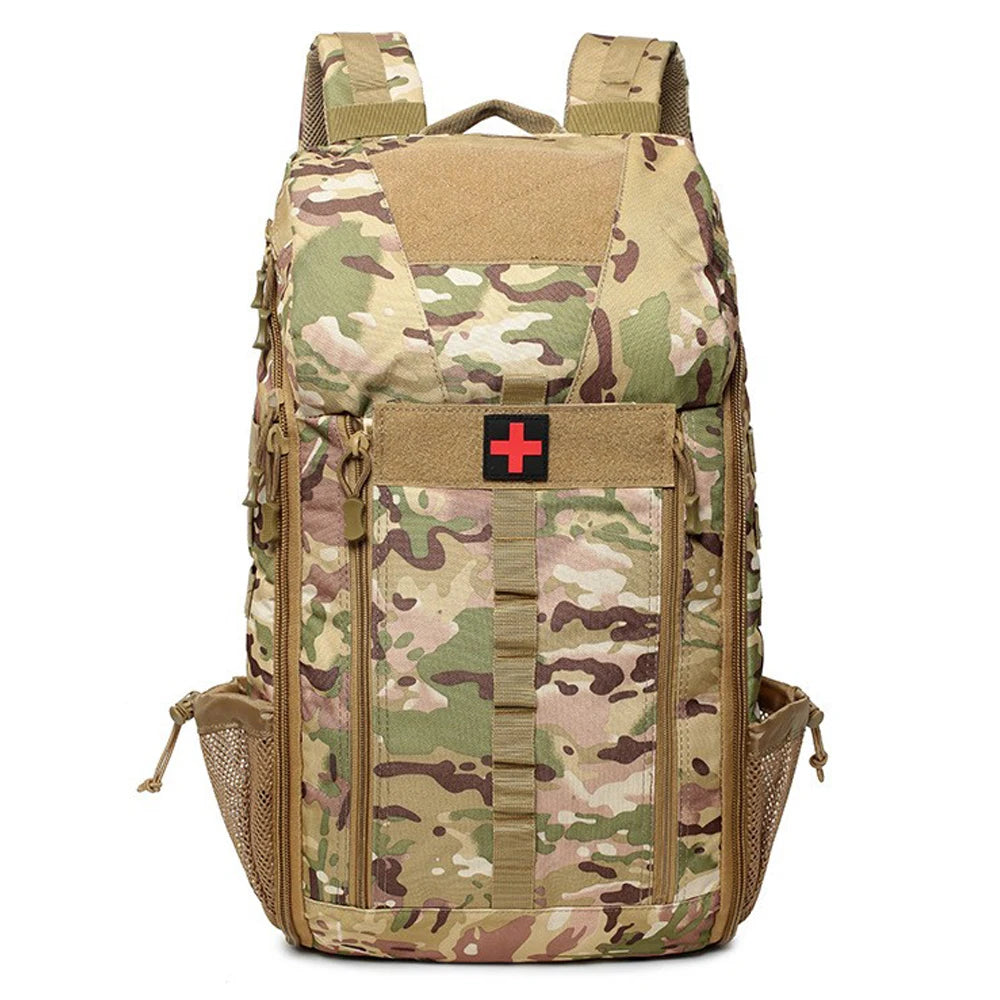 Multi Functional Tactical Backpack 20-35L with Storage Compartments Portable Camping Hiking Bag