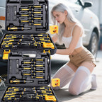 Heavy Duty Precision Screwdriver Set with Magnetic Bit Holder and Portable Carry Case