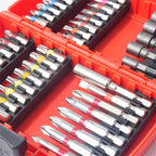 45pcs Impact Driver Bit Set with Magnetic Nut Driver, S2 Alloy Steel Phillips Torx Slotted Bits for Wood, Metal & Tile