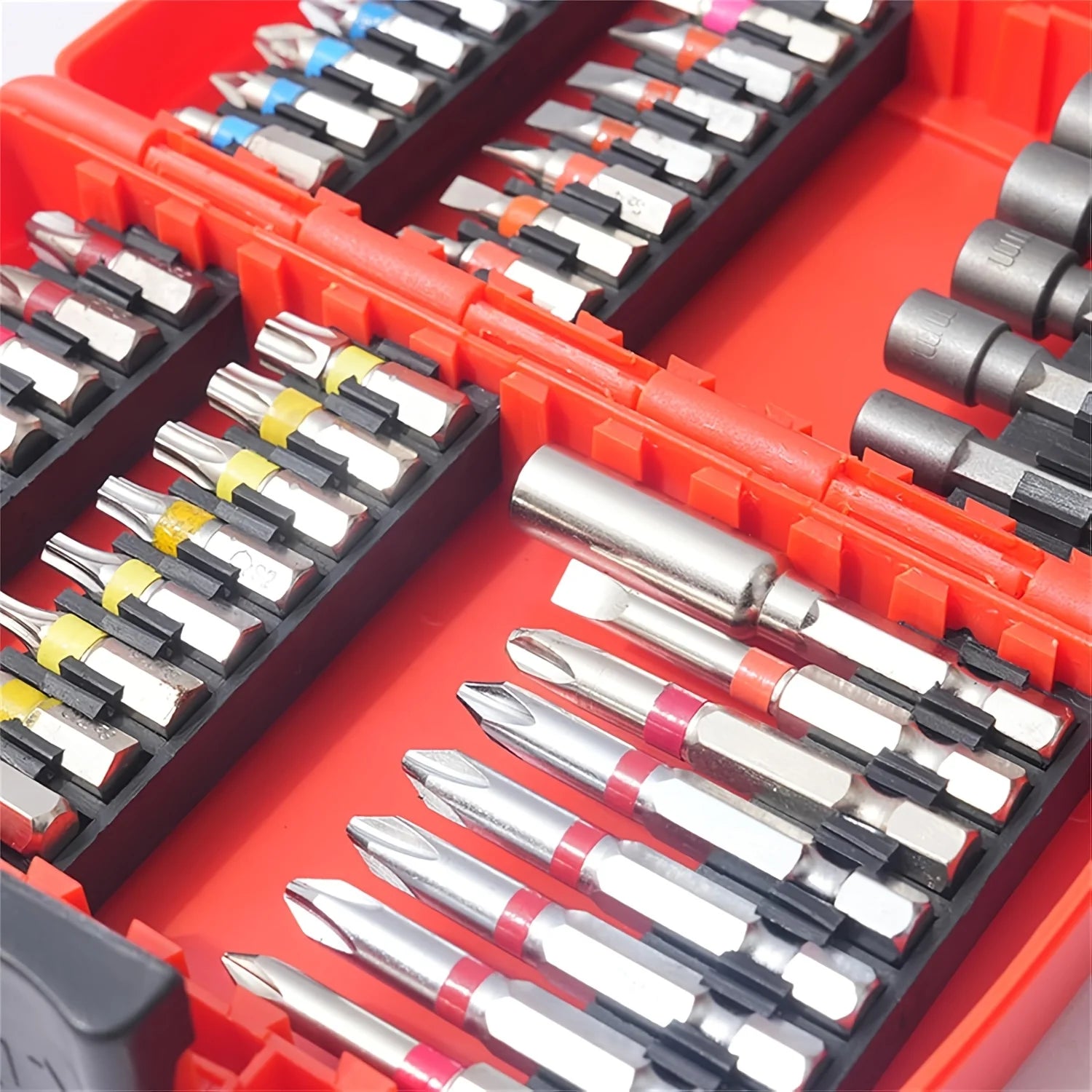 45pcs Impact Driver Bit Set with Magnetic Nut Driver, S2 Alloy Steel Phillips Torx Slotted Bits for Wood, Metal & Tile