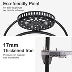6 Tier Metal Plant Stand with Wheels 6 Pot Holder Rack for Indoor Outdoor Balcony Garden