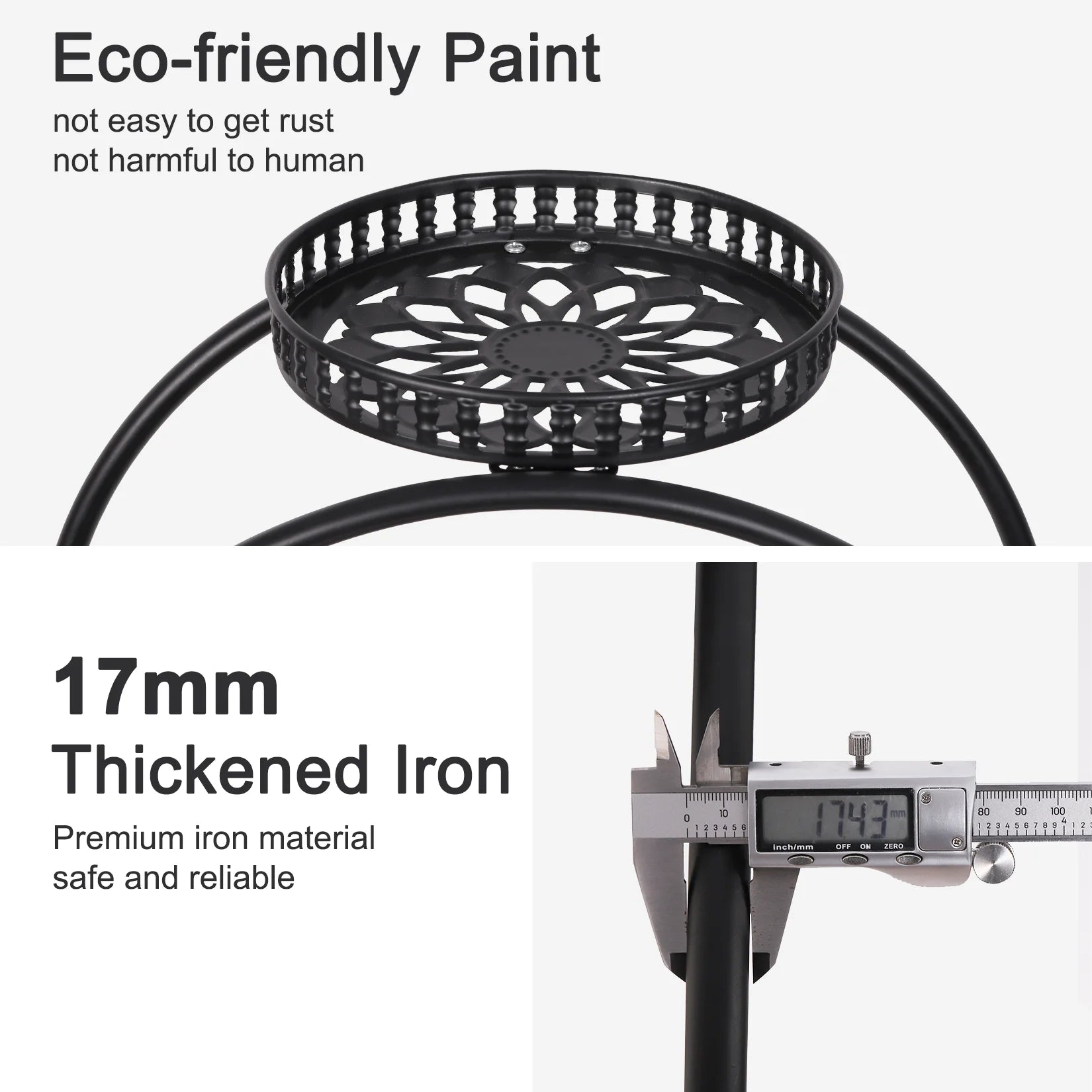 6 Tier Metal Plant Stand with Wheels 6 Pot Holder Rack for Indoor Outdoor Balcony Garden