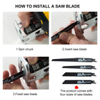 Cordless Reciprocating Saw 20V Brushless Electric Saw Multifunctional Metal Wood Pipe Cutting Saw Power Tool
