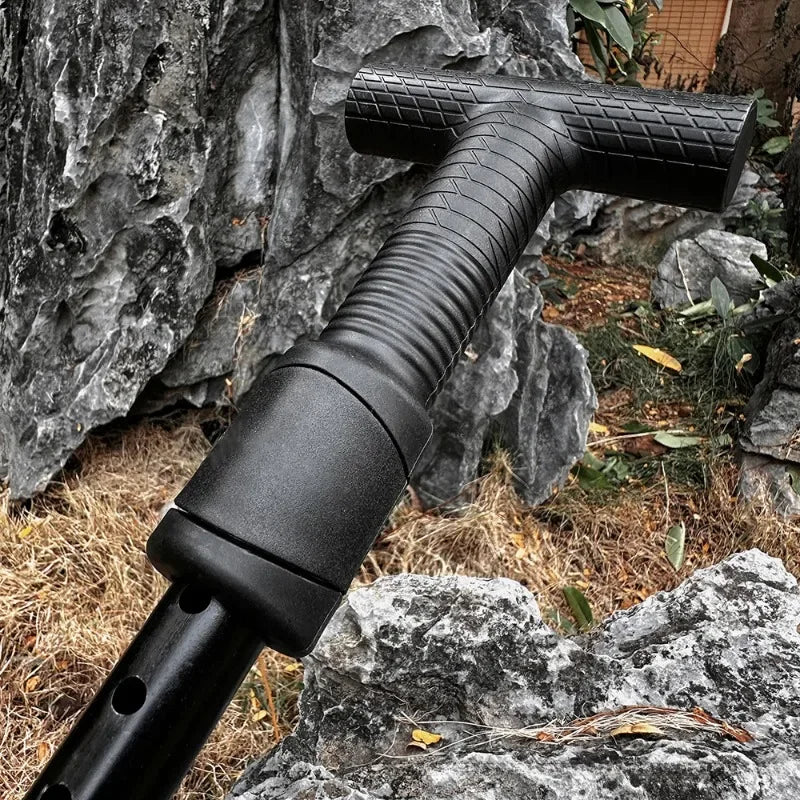 Compact Foldable Camping Shovel Adjustable Length Outdoor Garden Tool