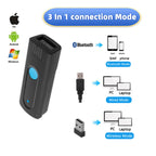 Portable Wireless Barcode Scanner with Bluetooth USB CMOS Scanner for iOS Android Windows
